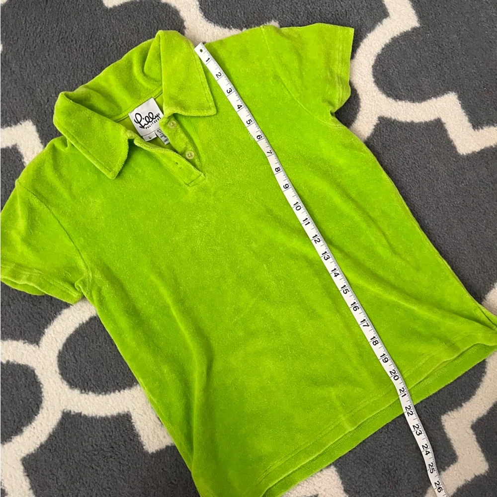 LILLY PULITZER brat lime green terry cloth polo - Picture 6 of 6
